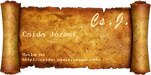 Csida József névjegykártya