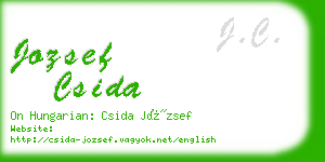 jozsef csida business card